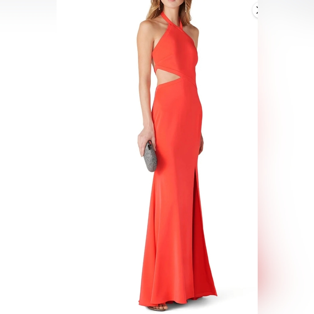 E1. LOVE BY THEIA/Coral Mermaid Gown $350 MSRP